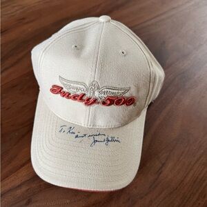 Indy 500 Cap signed  by race car driver and women’s racing Pioneer Janet Guthrie